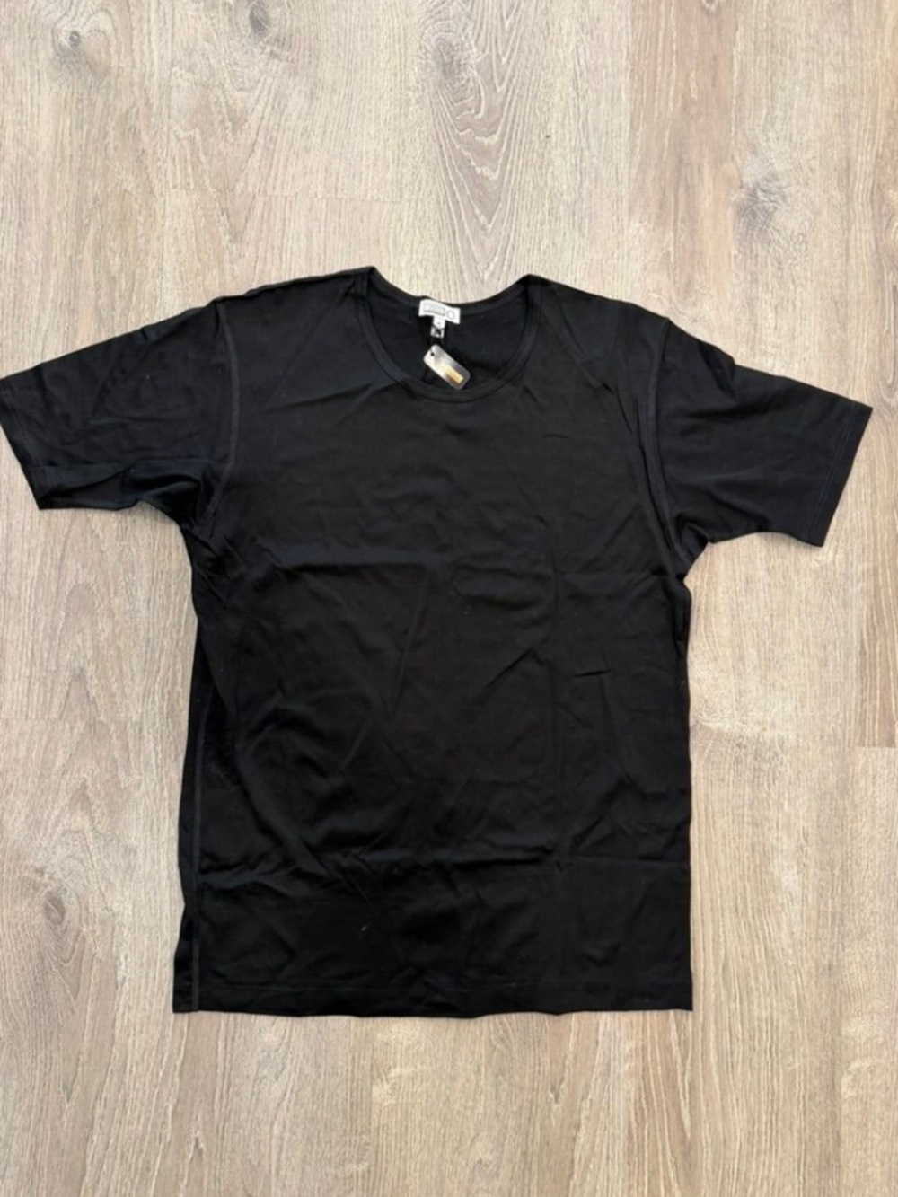 NWT ZILLI Black 100% Fine Cotton Short Sleeve T-Shirt Size M IT 48